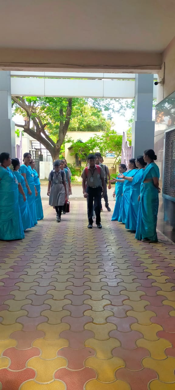Blue House Teachers welcomed IX,X & XII std. students on 02.06.25