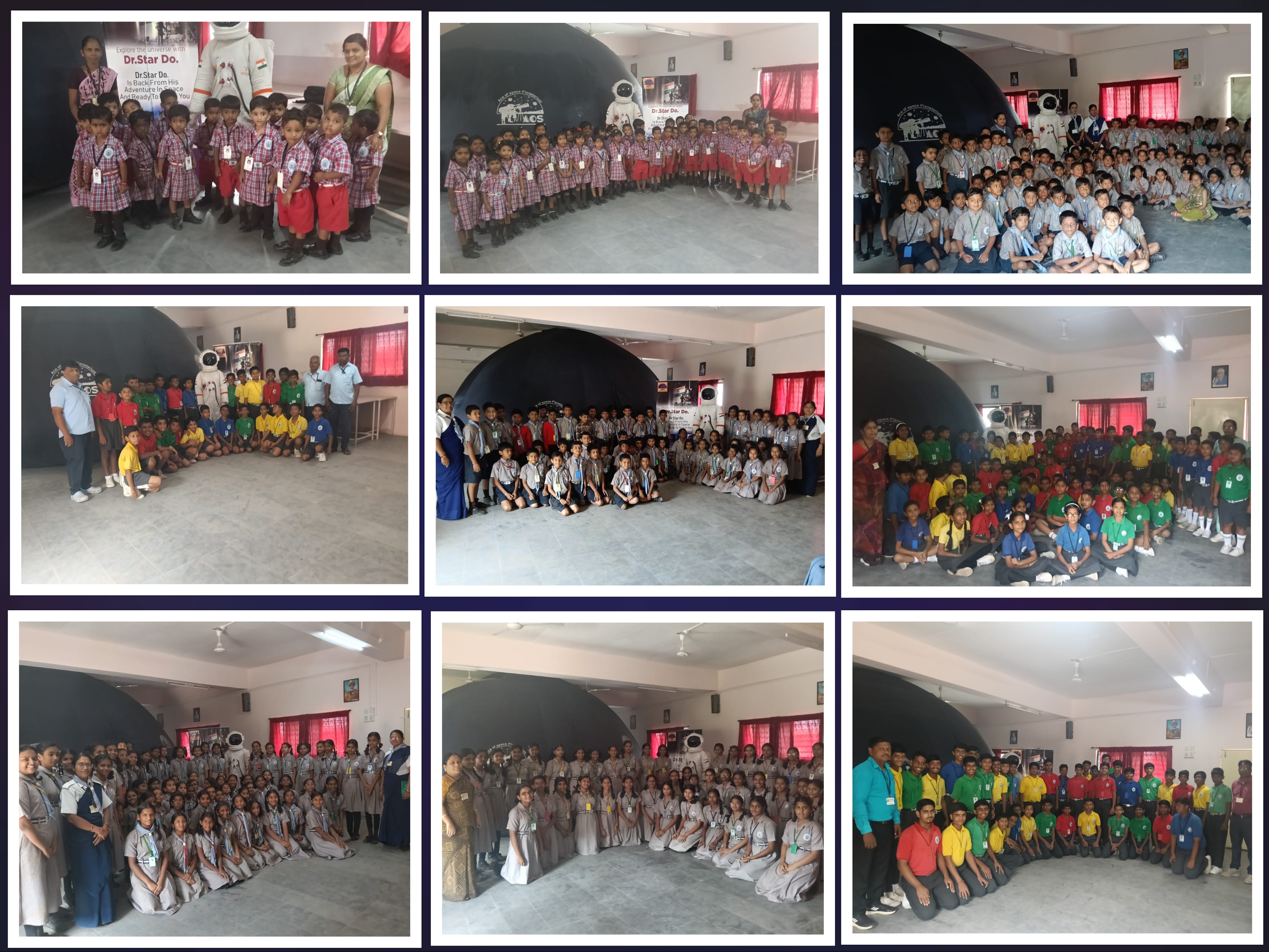 Space Planatarium show arranged for Nursery to X std. by school between 12.08.25 to 14.08.25