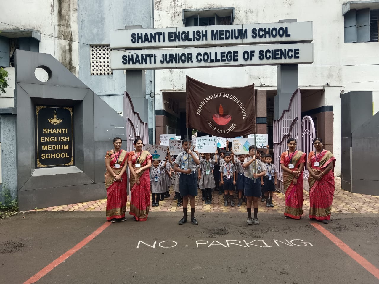 Rally-’Save water & save Earth’ by I std. on 11.09.25