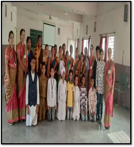 Savitribai Phule birth anniversary celebrated by V std. on 05.01.24