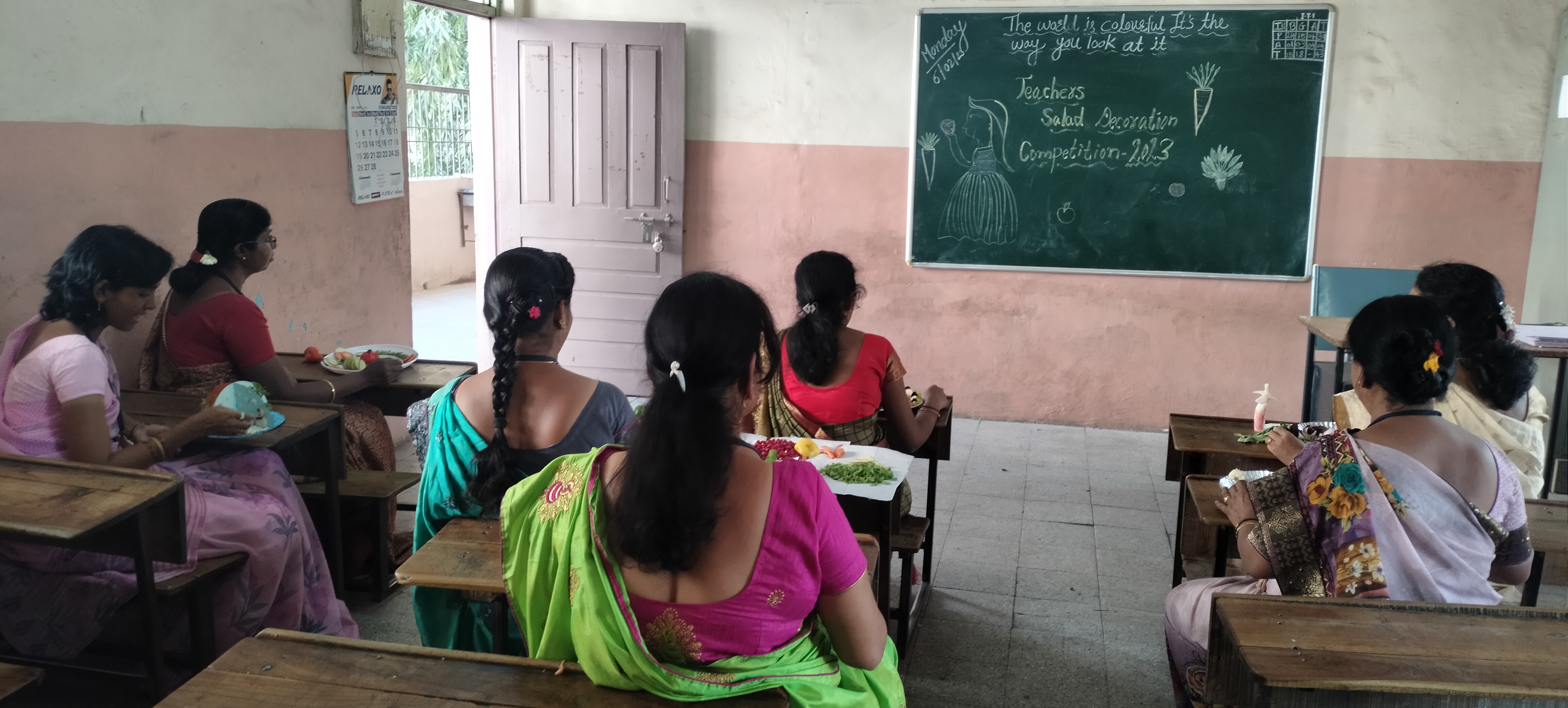Salad Decoration Competition arranged for I & II std Teachers on 06.02.23