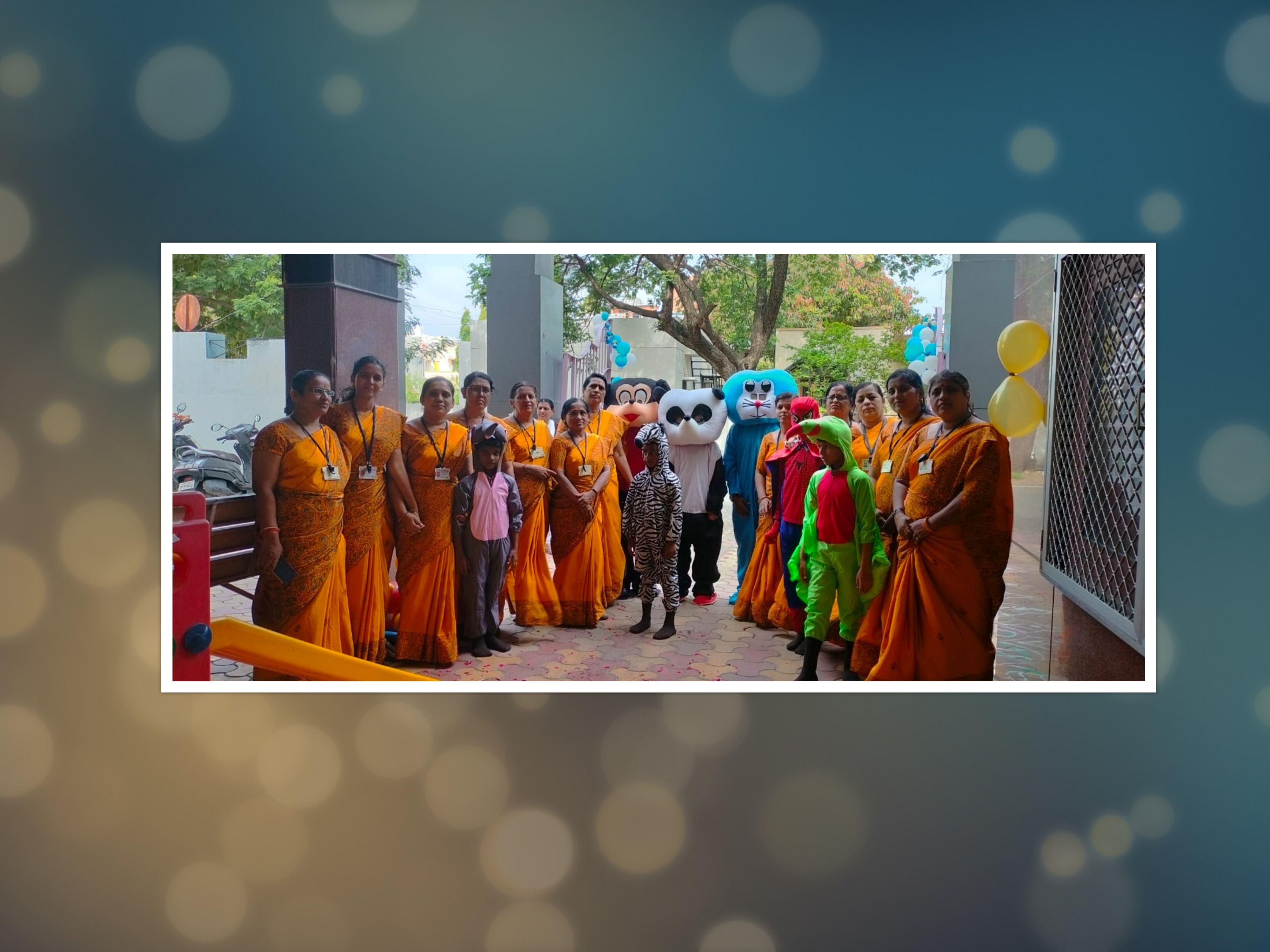 Nursery students were welcome by Yellow House teachers on 20.06.24