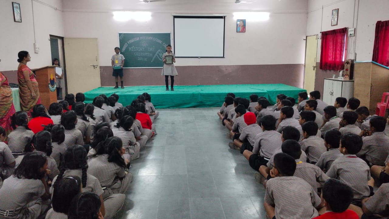 History day celebrated by V std. on 26.07.24