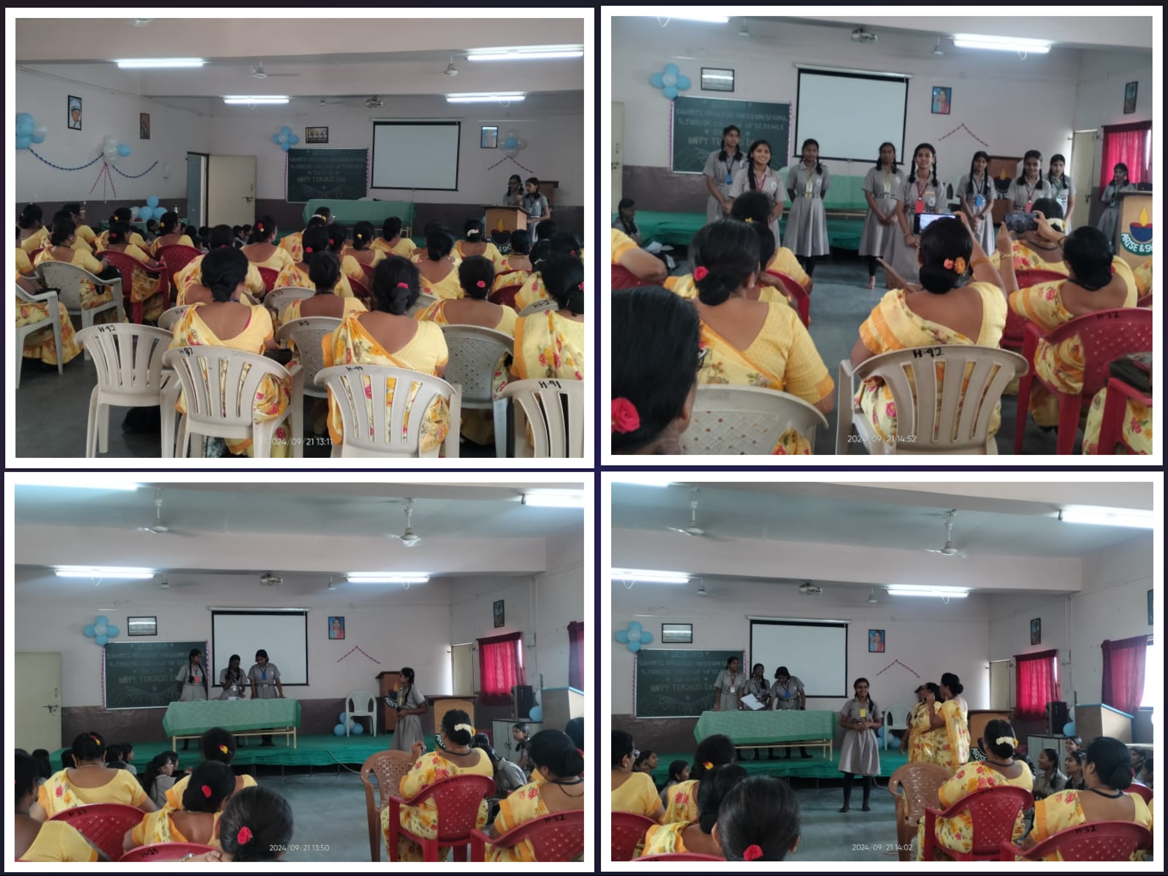Teacher's Day celebration by girls on 21.09.24