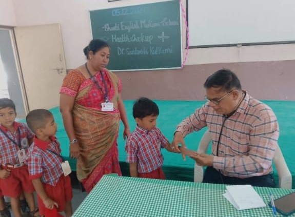 Health check up arranged for pre-primary students on 05.12.24