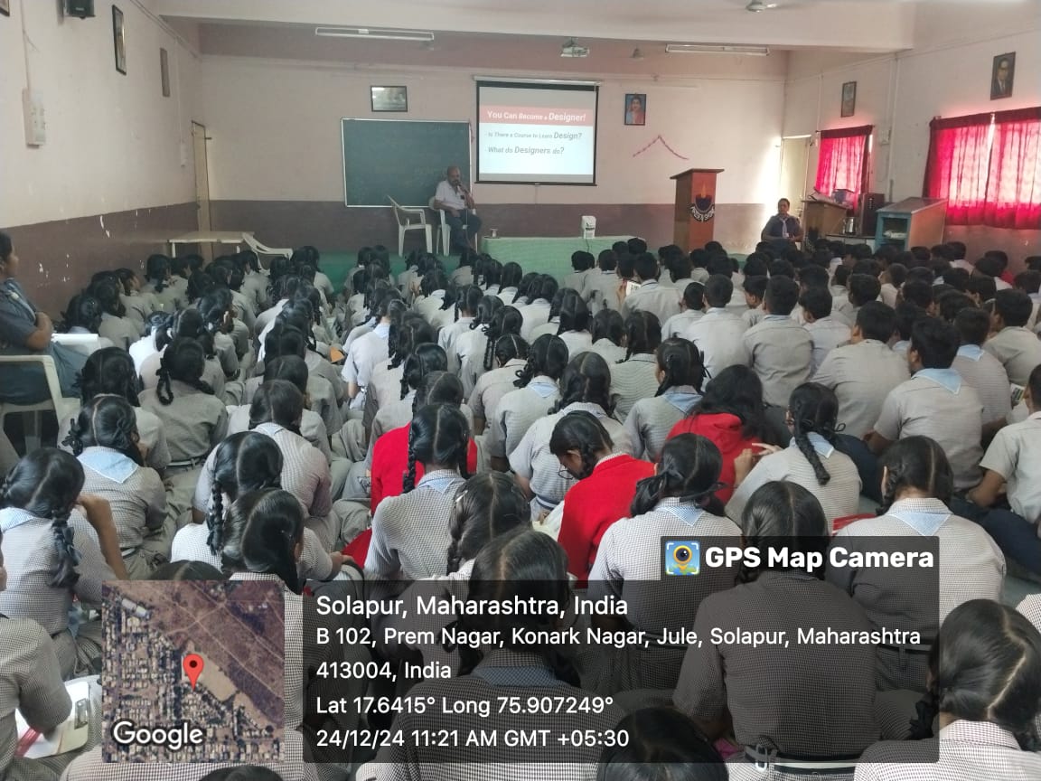 Career guidance to X std. students by Bhanwar rathod - art of design on 24.12.24