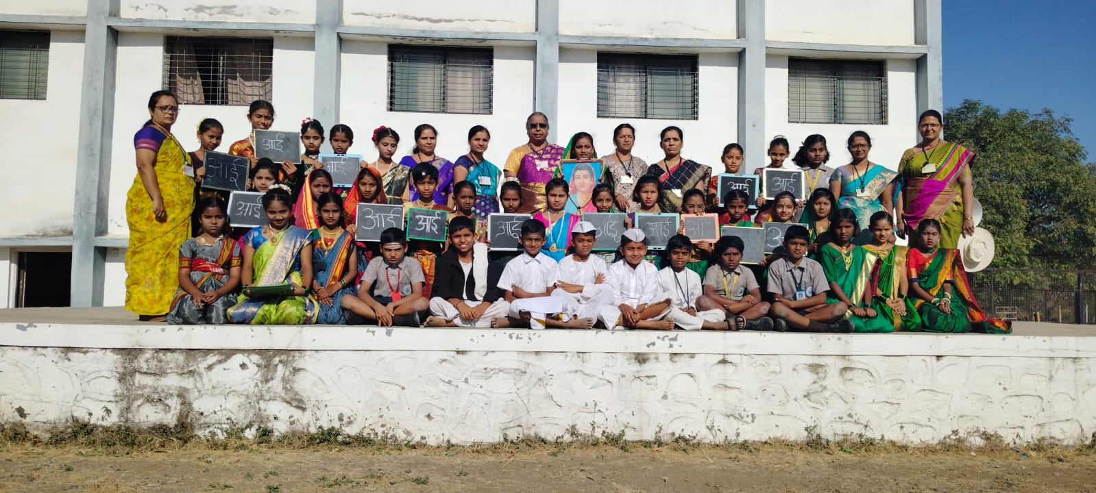 Savitribai Phule Birth anniversary celebrated by V std. on 03.01.25