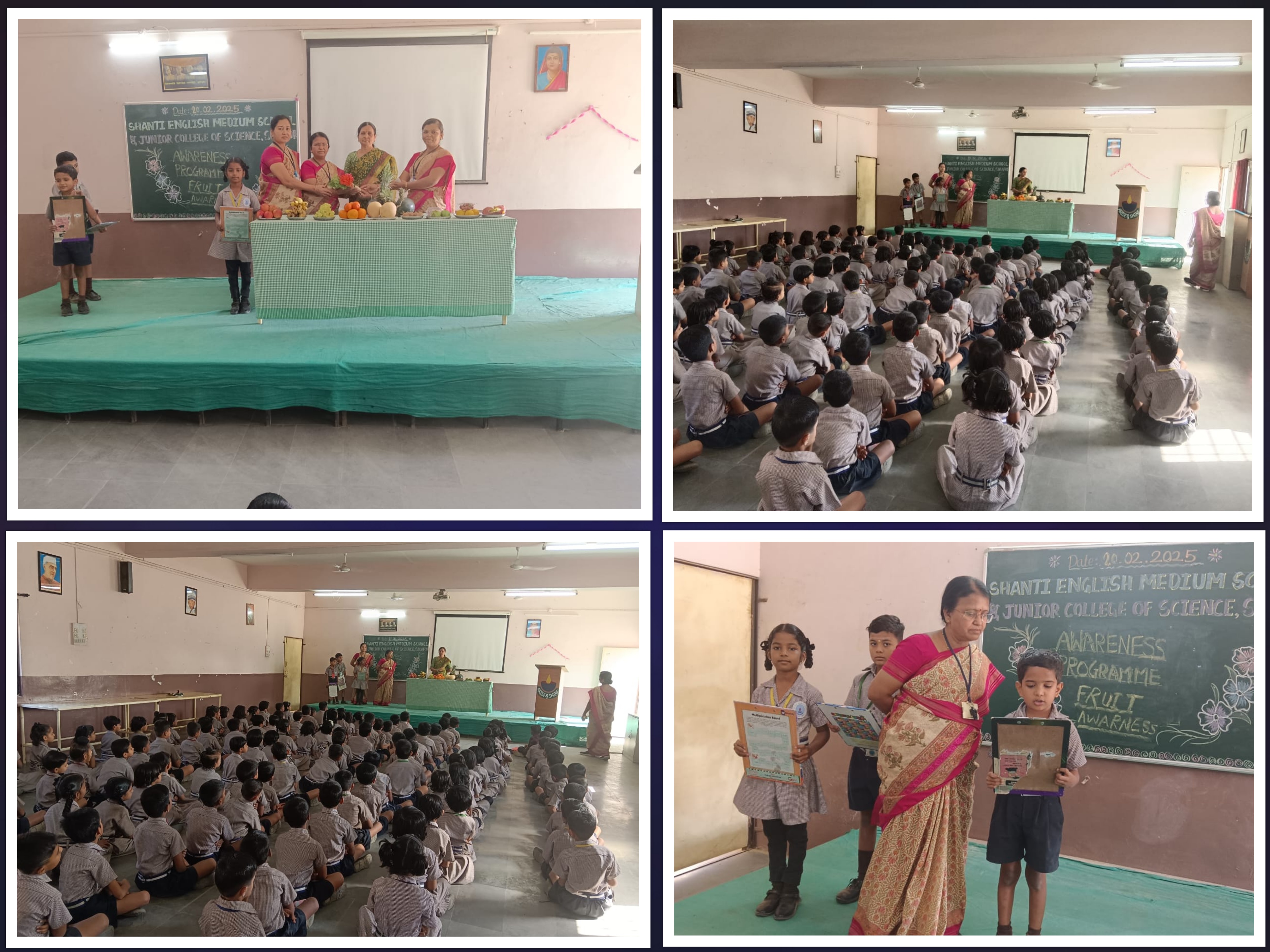 Fruit awareness programme was arranged for II std by Mrs. Poorva Kawathekar on 20.02.25